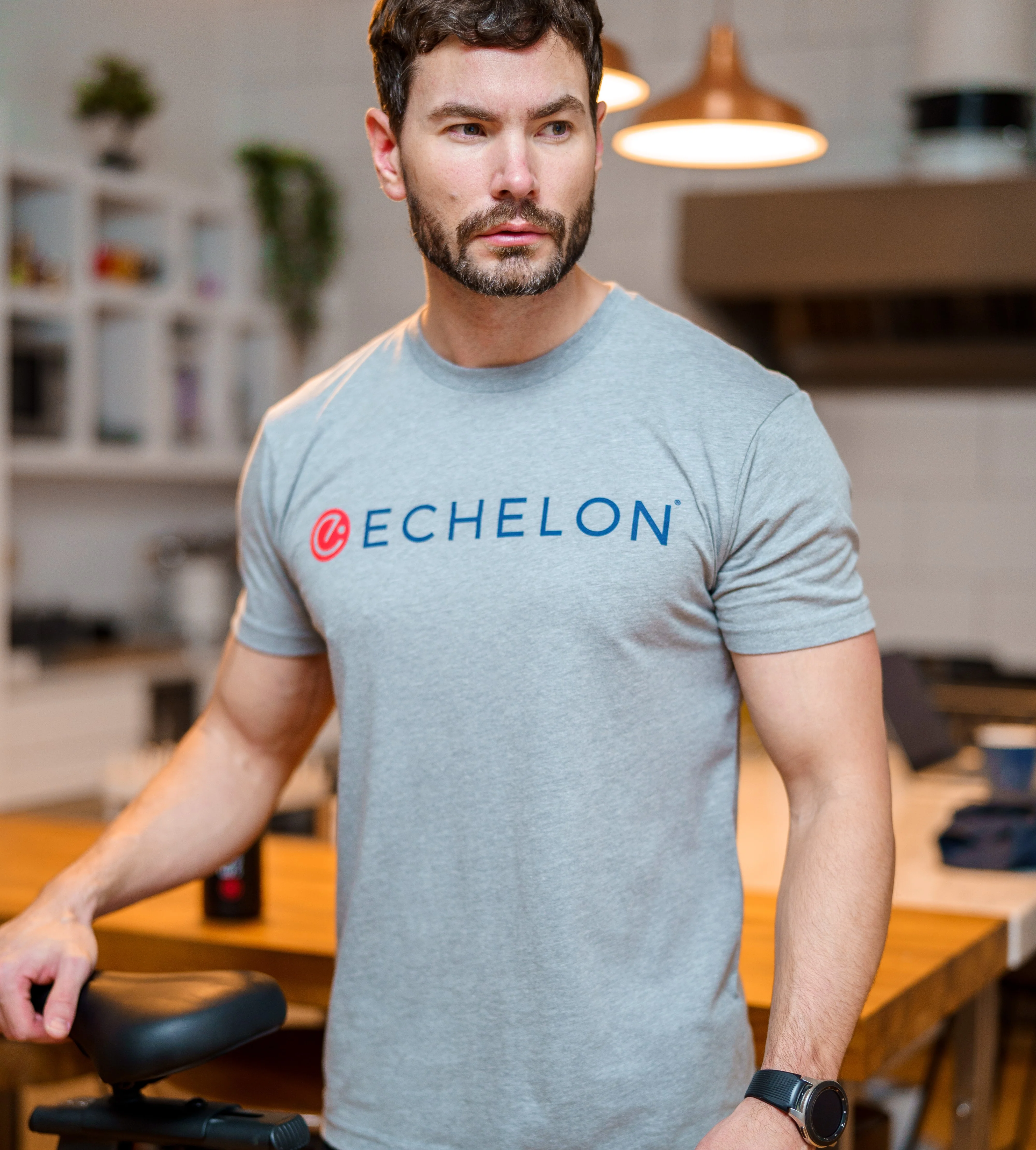 Men's Crewneck Tee - Light Heather - Image 2