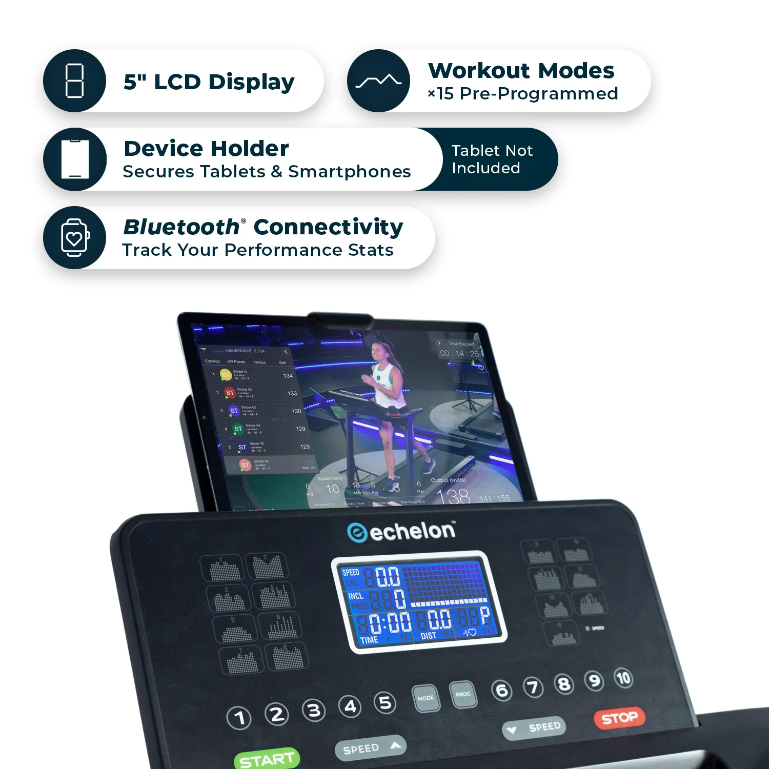 Echelon Stride-20 Sport Folding Connected Treadmill - Image 4