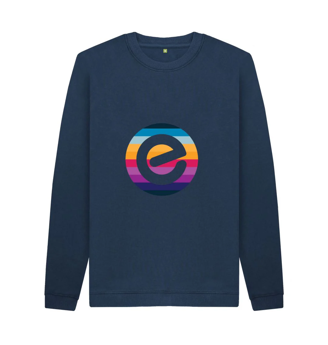 Men's E Logo Organic Cotton Crewneck Jumper - Image 2